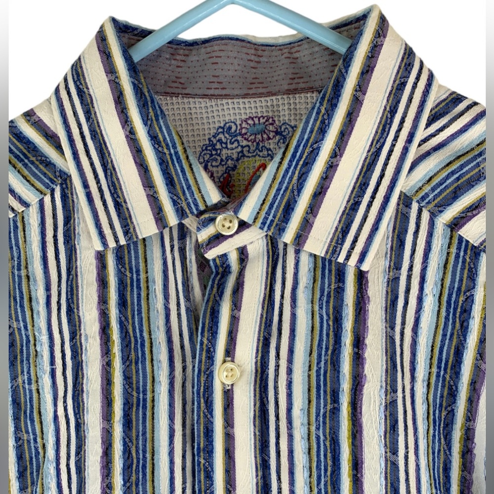 Robert Graham Men’s Medium Long Sleeve Shirt - Picture 4 of 10